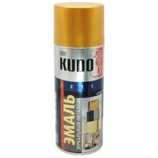 Эмаль аэрозольная универсальная KUDO (золото металлик зеркальный) 520 мл, KU-1034