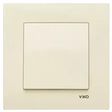 Выключатель одноклавишный скрытый VIKO Karre кремовый (90963701)