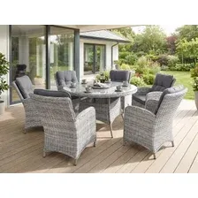 Садовая обеденная группа LiSofa Savannah 2182 (серый)