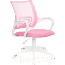 Кресло офисное Бюрократ CH-W 695NLT (розовый TW-06A TW-13A сетка/ткань крестовина/пластик белый)