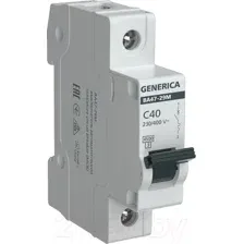 Выключатель автоматический Generica ВА47-29М 1P 40А 4.5кА C / MVA21-1-040-C-G
