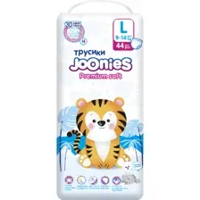 Подгузники-трусики детские Joonies Premium Soft, размер L, 9-14 кг, 44 шт