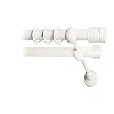 Карниз для штор Lm Decor Цилиндр 088 2р гладкий 25/19мм (белый глянец, 3м)