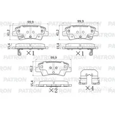 Колодки тормозные дисковые задн GEELY Atlas NL-3 2017- PATRON PBP110 PATRON PBP110