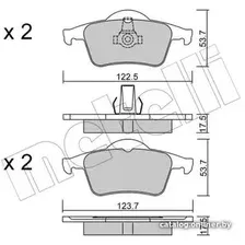 Тормозные колодки Metelli 2203480