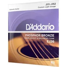Струны для гитары D'Addario EJ26 Custom Light 11-52