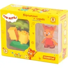 Конструктор Полесье Макси. Три кота. Карамелька и клумба 63752 (8эл)