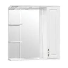 Symbolite Шкаф с зеркалом для ванной Олеандр-2 750/С (белый)