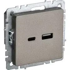 Розетка USB IEK Brite BR-U22-018-K37