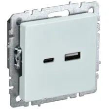 Розетка USB IEK Brite BR-U22-018-K36