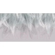 Фотообои листовые Citydecor Пальмовые листья (546x265, бирюзовый/серый)