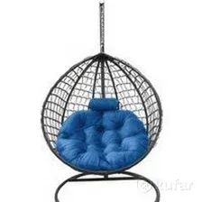 Подвесное кресло Craftmebel Кокон Капля Премиум (голубой/графит)
