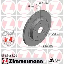 Тормозной диск ZIMMERMANN 530.2468.20 вентилируемый , задняя ось