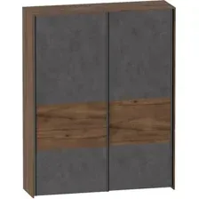 Шкаф-купе Мебельград Глазго 2-х дверный 180x60.5x230 (таксония/металл бруклин)