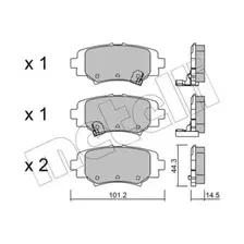 Комплект тормозных колодок, дисковый тормоз METELLI 22-0993-0