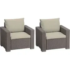 Набор садовой мебели Keter California Chair 231560 (2 шт, капучино)