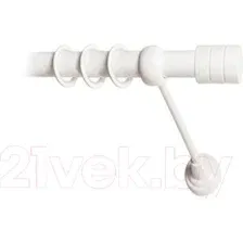 Карниз для штор Lm Decor Цилиндр 088 1р гладкий 25мм (белый глянец, 3.2м)