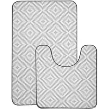 Набор ковриков Вилина Ромбы 7060-22003 (50x85, 50x52, серый)