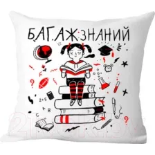 Декоративная подушка Print Style Багаж знаний 40x40plat9