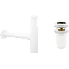 Сифон Wellsee Drainage System 182123001 (сифон, донный клапан, матовый белый)