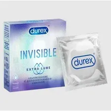 Презервативы из натурального латекса Durex® Invisible Extra Lube 3шт