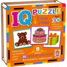Развивающая игра Айрис-пресс IQ деревянный. В гостях у мишки 3+ / 9785811282487