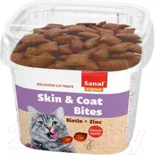 Лакомство для кошек Sanal Skin & Coat Bites / SC1591 (75г)