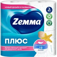 Туалетная бумага Zemma Плюс Океан ароматизированная 2 слоя (4рул)
