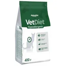 Сухой корм для кошек AlphaPet VetDiet Hypoallergenic для взрослых кошек 400 г