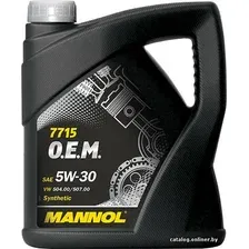Моторное масло Mannol 7715 O.E.M. 5W-30 API SN/CF 5л [MN7715-5]