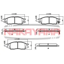 Колодки тормозные дисковые передние NISSAN ALMERA 15I-22D 00- MICRA 15D 98- NAKAYAMA HP8371NY
