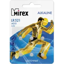 Комплект батареек Mirex AG0/LR521 1.5V / 23702-LR521-E6 (6шт)