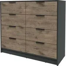 Комод Интерлиния Концепт КТ-К117 (дуб веллингтон/антрацит)
