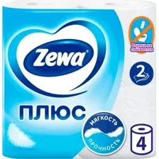 Туалетная бумага Zewa Plus 2 слоя (4 рулона)