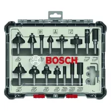 Набор фрез по дереву смешанный 15 предметов BOSCH (2607017472)
