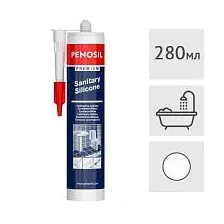 Силиконовый герметик Penosil Premium Sanitary Silicone санитарный белый, 280 мл