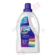 WASHING TONE Средство для стирки жидкое «Яркость цвета Гель», 1500 мл, new дизайн