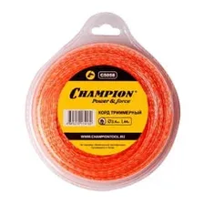 Корд для триммера Champion C5058, витой квадрат, 2.4 мм х 44 м