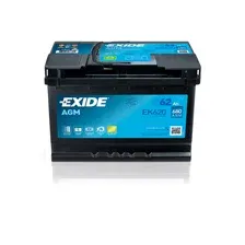 Аккумулятор - EXIDE AGM 12V 62AH 680A R+ 242x175x190mm / EK620