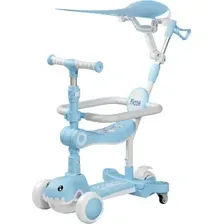 Самокат детский Ricos T-Rex JSCML603B (белый/голубой)