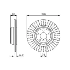Тормозной диск BOSCH 0 986 479 730 вентилируемый , задняя ось