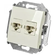 Розетка телефонная Simon 1591589-031 (слоновая кость)