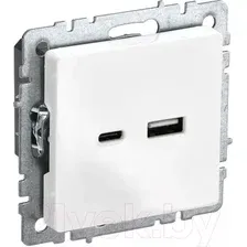 Розетка IEK Brite BR-U22-018-K01 (белый)
