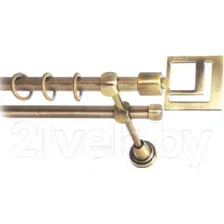 Карниз для штор Lm Decor Квадро 179 2р гладкий (антик, 1.8м)