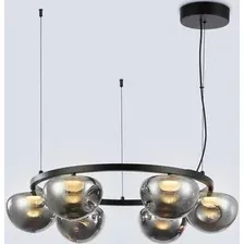 Подвесная люстра Ambrella light LH12003/6 BK/GD/SM (черный/золото/дымчатый)