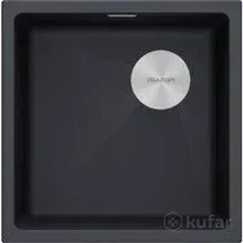Кухонная мойка Paulmark IT-Granit Lumi 45 Uni-Skew LU45SK-AN (черный/антрацит)