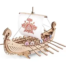 Сборная модель Eco-Wood-Art Корабль Драккар