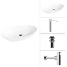 Умывальник Lauter 21571 + Rio 21AM12672 + сифон 21635CH + дон.клапан 21190CH (хром)