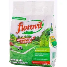 Удобрение Florovit Для газона с добавкой железа гранулированное (1 кг, мешок)