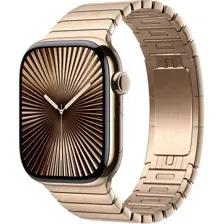 Apple Watch Series 10 46 мм (титановый корпус, золотистый/золотитсый, стальной ремешок)